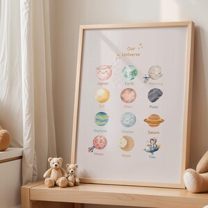 Nursery Wall Art | Boho Nursery Prints | Universe wall art | Planets |  Nursery Decor | Instant Download | Baby neutral room