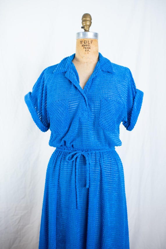 blue terry cloth dress Delia’s Tied Terry Cloth Mini Dress main image 0