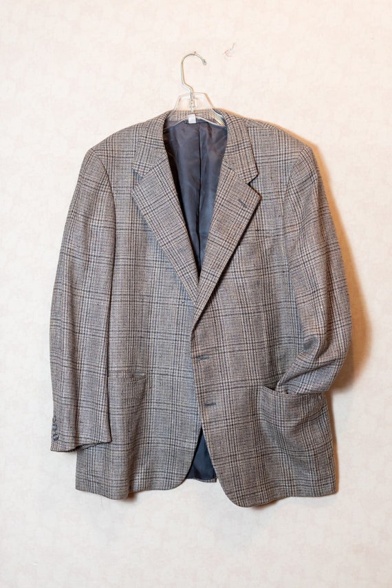 Vintage 70s Men's Hickey Freeman Gray Brown Wool P