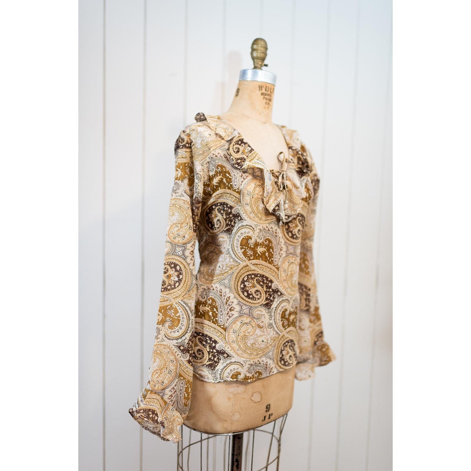 Vintage Y2k Ruffle Top - Etsy