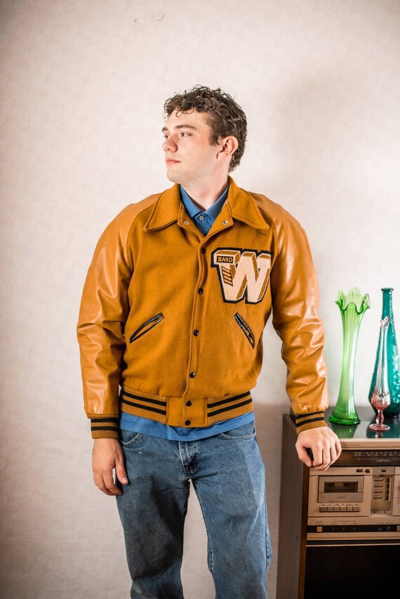 Vintage Braves Burnsville Leather Letterman Jacket - Maker of Jacket
