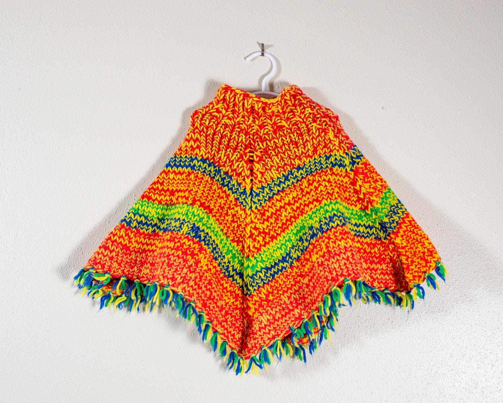 80s～ wool poncho coat 1980s Wool Woven Poncho Cape Coat - Etsy