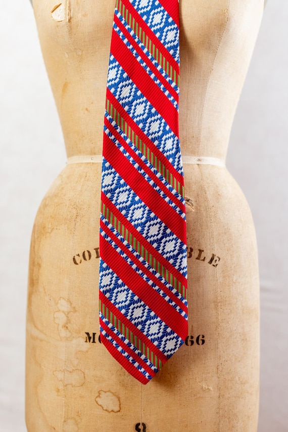 Vintage 70s Liebert Bright Colorful Necktie, Retro
