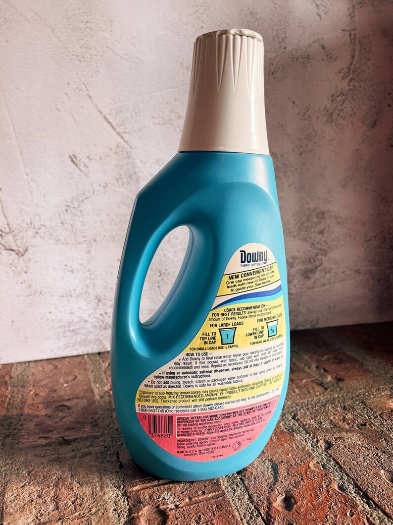 Vintage Downy Fabric Softener Bottle 1980s Home 33 Oz Movie Etsy