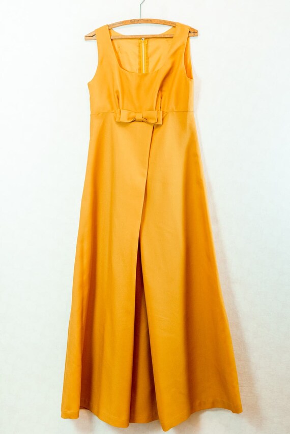 Vintage 60s 70s Wide Palazzo Leg Gold Yellow Jumps