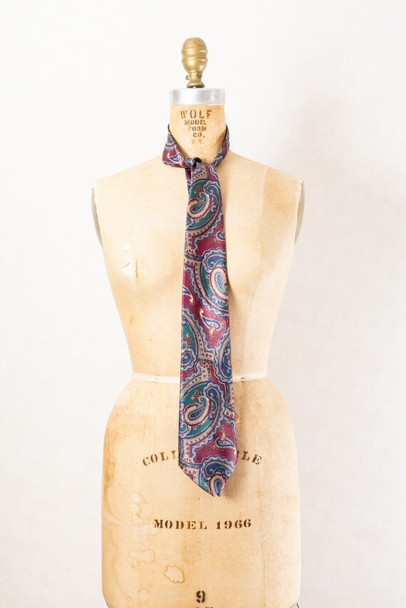 Vintage 80s 90s Men's Silk Ties KETCH, Retro Flor… - image 8