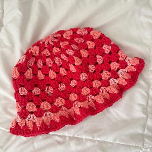 Strawberry Crochet Cotton Bucket Hat