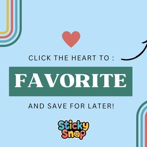 The image is a graphic with a heart symbol, a green rectangle with the word "Favored" written in white, and a black arrow pointing to the right. The text encourages viewers to "Click the heart to: Favored" and "And save for later!" The image is a collage of various colorful lines and shapes, creating a visually appealing and playful design.