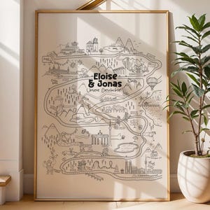 Affiche Histoire d'Amour, Histoire d'Amour, Cadeau d'Anniversaire de Mariage, Cadeau d'Anniversaire pour Petite Amie, Cadeau pour Mari