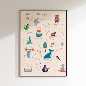 Affirmationsposter für Kinder – Gedruckt auf Museumsqualität Papier | Positive Botschaften & Motivation