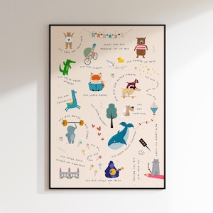 Children&#39;s affirmation poster &quot;I am good as I am&quot;, self-confidence & self-love, poster for kindergarten, children&#39;s room