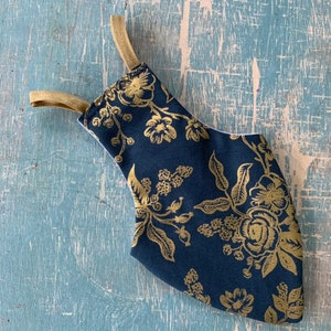 Made to Order Rifle Paper Co. Navy & Gold Floral Pigeon Pants