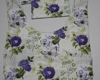 Floral Hobo Bag with Pouch, Slouchy Cotton Shoulder Bag, Boho Everyday Purse
