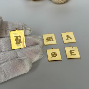 Suministro de collar con letras de plata de ley 925, collar con colgante de letras, suministro y herramientas de joyería de plata, joyería personal, joyería con dijes