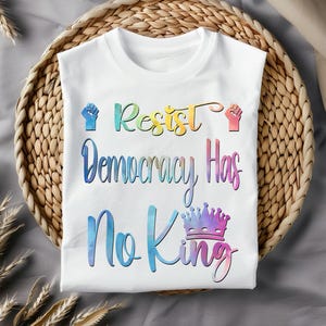 Resist Democracy Shirt: Anti Trump, Anti MAGA, Patriotic Tee