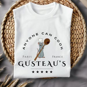 Chef Ratatouille Shirt: Pixar Remy, Anyone Can Cook