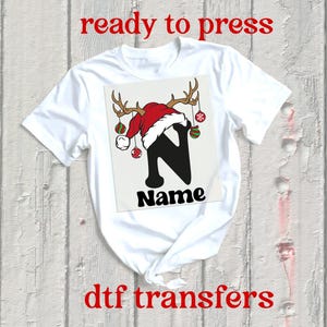 Benutzerdefinierte Familienname Weihnachten DTF Transfer: Passendes Shirt Design