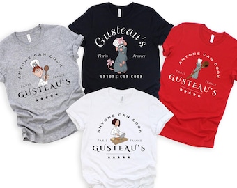 Chef Ratatouille Shirt: Pixar Remy, Gusteau&#39;s &#39;Anyone Can Cook&#39;