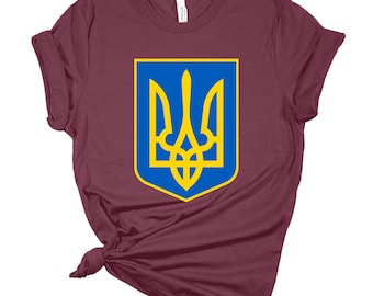 Maglietta Ucraina, Outfit di supporto Ucraina, Io sto con l'Ucraina, Felpa Ucraina, Maglietta con stemma Ucraina, Maglietta con simbolo Ucraina, Maglietta regalo Ucraina