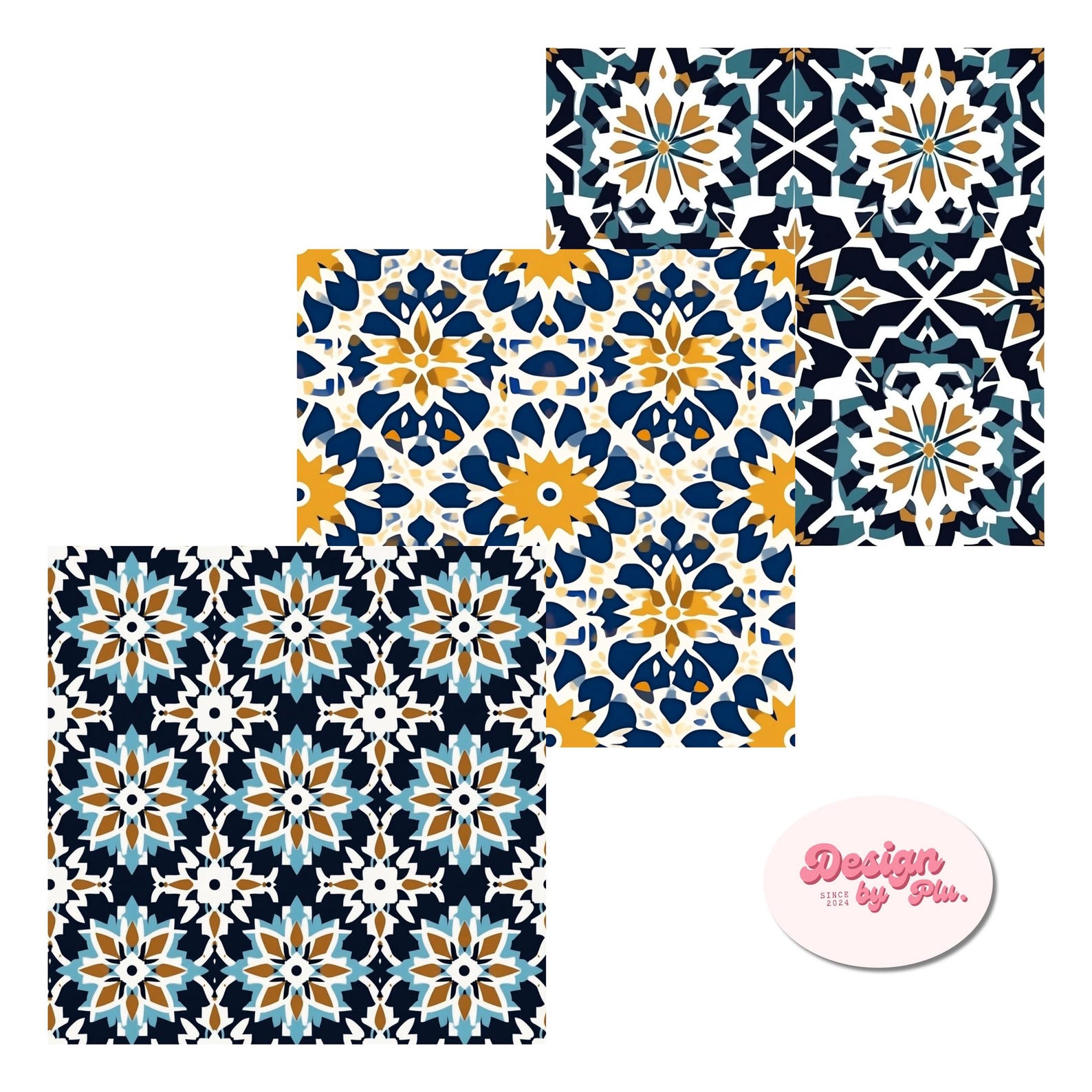 Moroccan Tile Digital Paper Pack – Seamless Zellige Patterns (10 JPEG ...