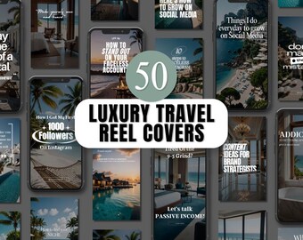 50 Luxury Travel Instagram Reel Covers