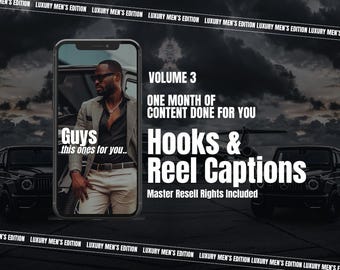 Instagram Vol 3 Men's Reels, Captions, Hooks & Covers