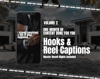 Instagram Vol 2 Men's Reels, Captions, Hooks & Covers