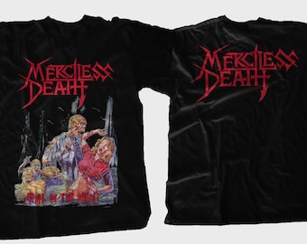 激レア THE MERCILESS CONCEPT バンドTシャツ デスメタル D D P Svcs. - New DTG Printed T-shirt - Merciless Death - Evil in