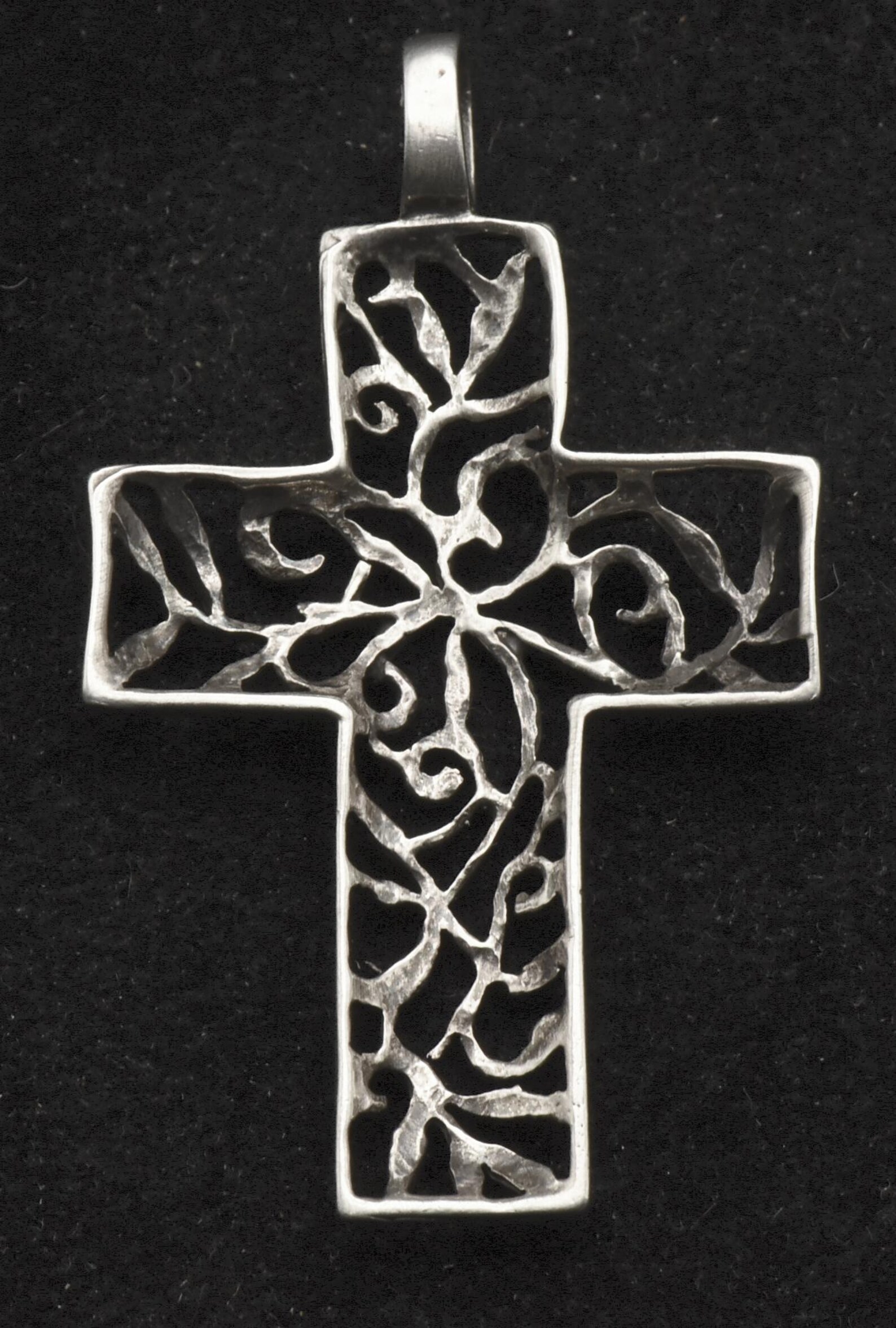 Vintage Sterling Silver Cross Pendant - Etsy