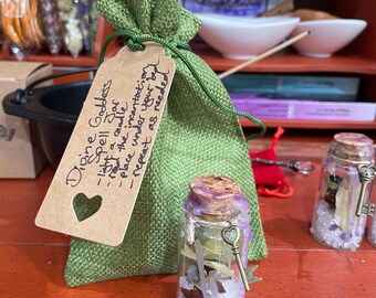 Handcrafted Spell Bottle: Natural Oils, Crystals & Herbs