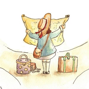 The World Traveler. 8X10. PRINT Nursery Art Wall Decor