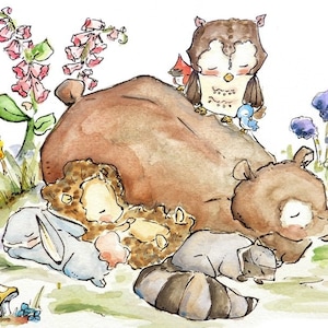 Sweet Slumbers.  PRINT. 8X10. Nursery Art Wall Decor