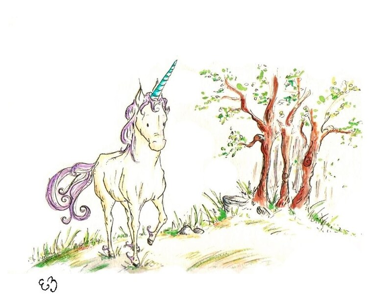 Pretty Unicorn PRINT. 8X10. Nursery Art Wall Decor - Etsy