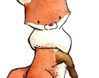 Fox Nursery Art Print, LOXLY, Archival Quality (8x10)