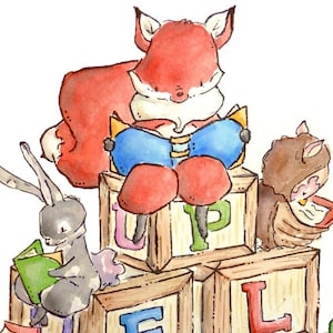 Reading Time. PRINT. 8X10. Nursery Art Wall Decor