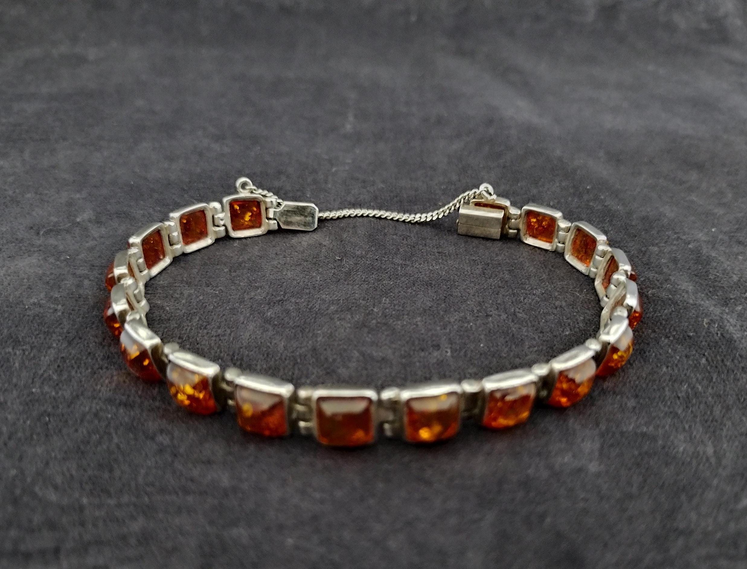 Raw Black Baltic Sea Amber Bracelet Set