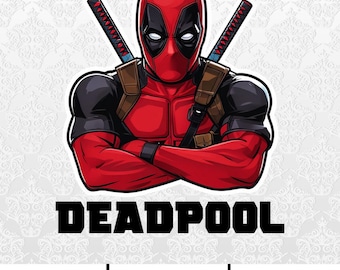 Deadpool Fan Art: Masked Hero Design (SVG, PNG, PDF)