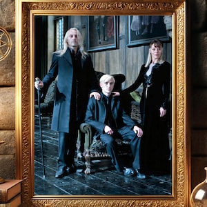 Poster della famiglia Malfoy Download digitale Arte murale stampabile Stampa artistica oscura Decorazione del mago Ritratto di Lucius Draco Narcissa Regalo per gli amanti di Harry