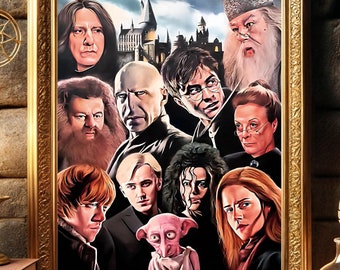 Wizarding School Characters Art Print: Potter Home Decor (Digital Download)