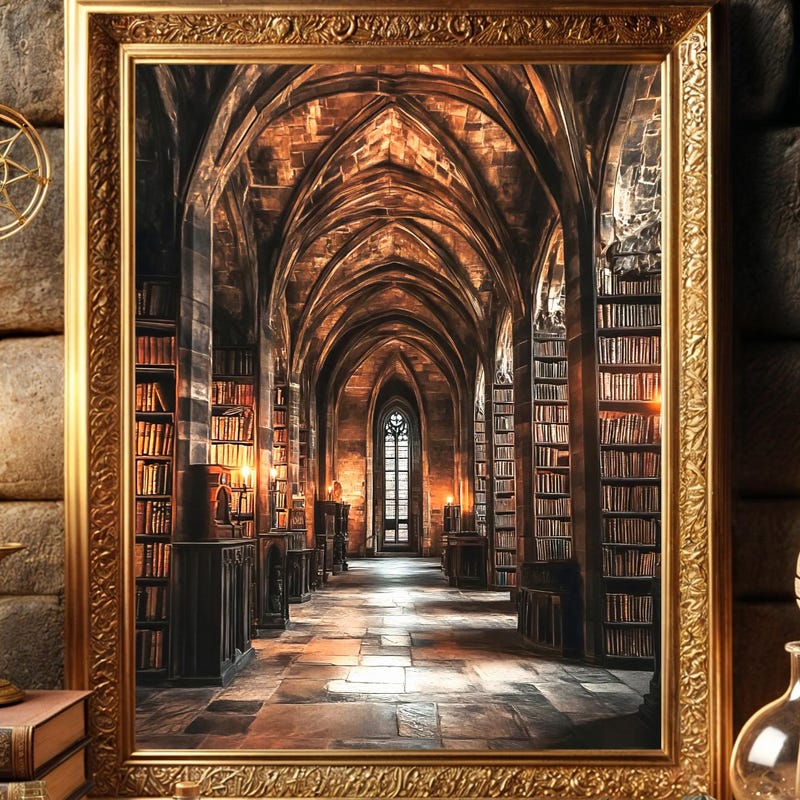 Arcane Library Poster - Etsy