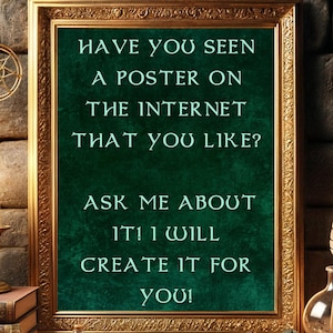 Benutzerdefiniertes magisches digitales Poster - Personalisiertes Design für Sie - Kontaktieren Sie uns vor dem Kauf - Lesen Sie die vollständige Beschreibung - Zauberer-Wanddekor
