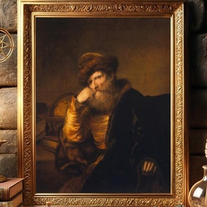 Wizard portrait Digital download Printable wall art Vintage Wizard poster Portrait of a scholar Wizard home decor Gift for Harry lovers