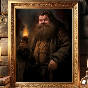 Magic School keeper Poster Digitaler Download Druckbare Wandkunst Rubeus Druck Zauberer Schule Wildhüter Kunst Zauberer Dekor Geschenk für Harry Potter-Liebhaber
