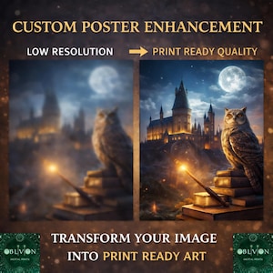 Enhance My Photo Print Ready Poster Custom Wall Art Magical Style (Digital Download)