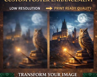Enhance My Photo Print Ready Poster Custom Wall Art Magical Style (Digital Download)