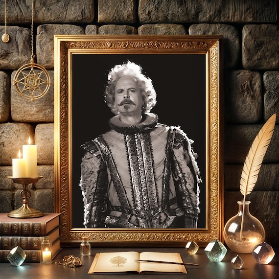 Nearly Headless Nick portrait: Wizard castle ghost poster (Digital Download)