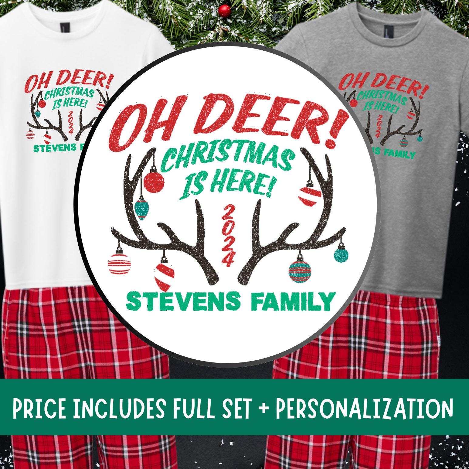 Oh Deer Pajamas Etsy Canada