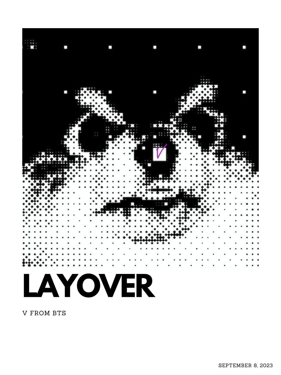 BTS Solo Album Cover Art - Layover by V - Etsy