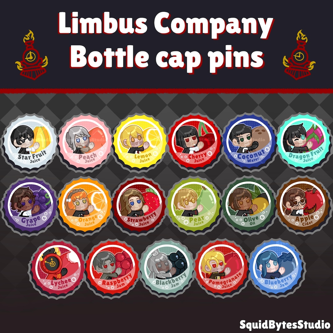 Limbus Company Bottlecap Buttons [in-stock] - Etsy