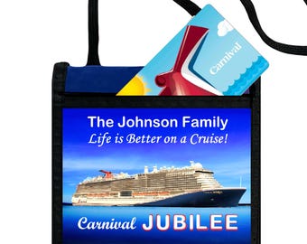 Personalized Carnival Cruise Lanyard: Cruise Card ID Holder, Neck Wallet